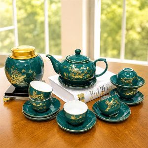 Bộ ấm chén Bát Tràng Vinh Hoa Phú Quý BAT116