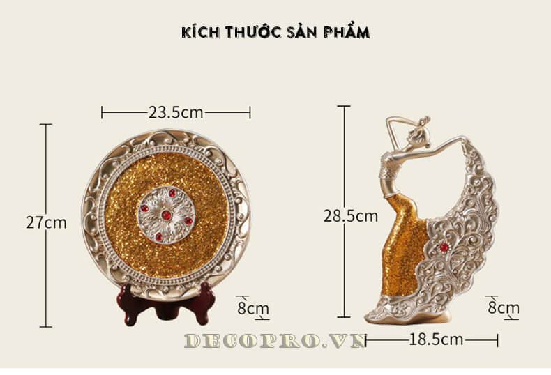 Kích thước sản phẩm - Đồ trang trí phòng khách đẹp