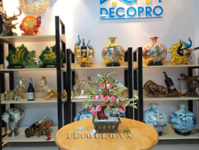 ĐỒ TRANG TRÍ KỆ PHÒNG KHÁCH CÂY ĐÀO ĐÁ 18 QUẢ TẠI CỬA HÀNG BÁN ĐỒ TRANG TRÍ DECOPRO