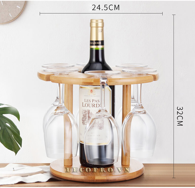 Kích thước sản phẩm giá treo ly rượu vang GTL003