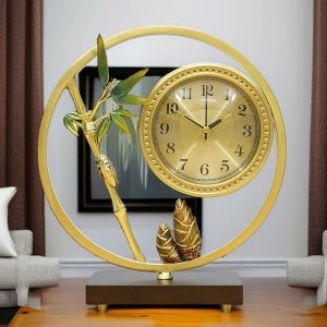 Đồng hồ để bàn Trúc Quân Tử đồng nguyên chất DHB012