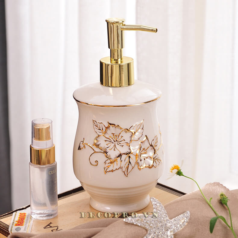Chai dạng xịt đựng nước rửa tay bằng gốm sứ cao cấp