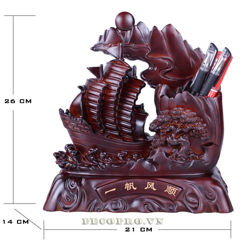 Kích thước hộp bút mô hình thuyền buồm