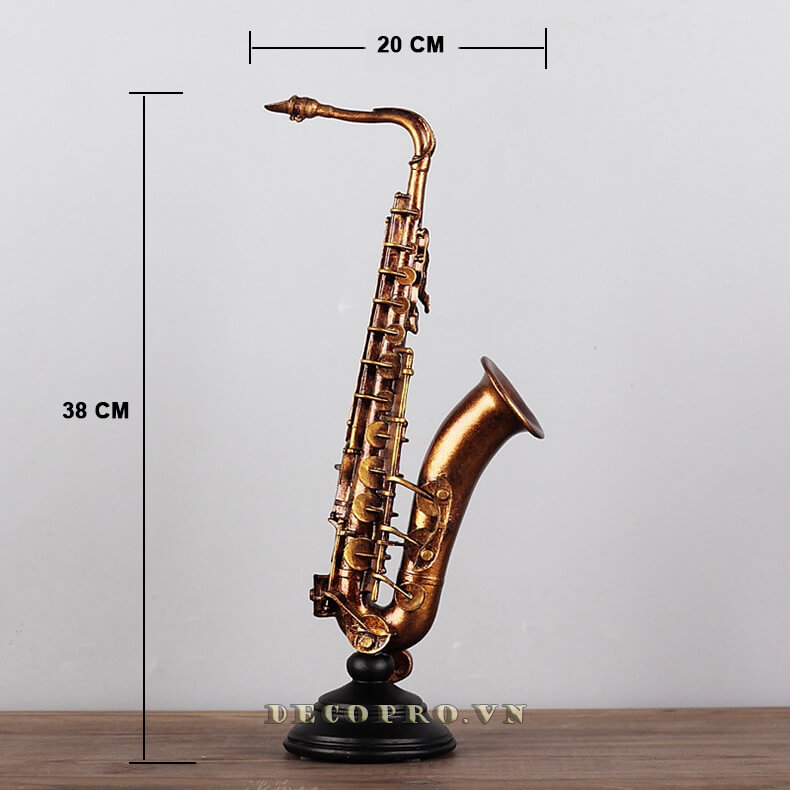 Kích thước kèn Saxophone do shop bán đồ trang trí nhà Decopro.vn cung cấp
