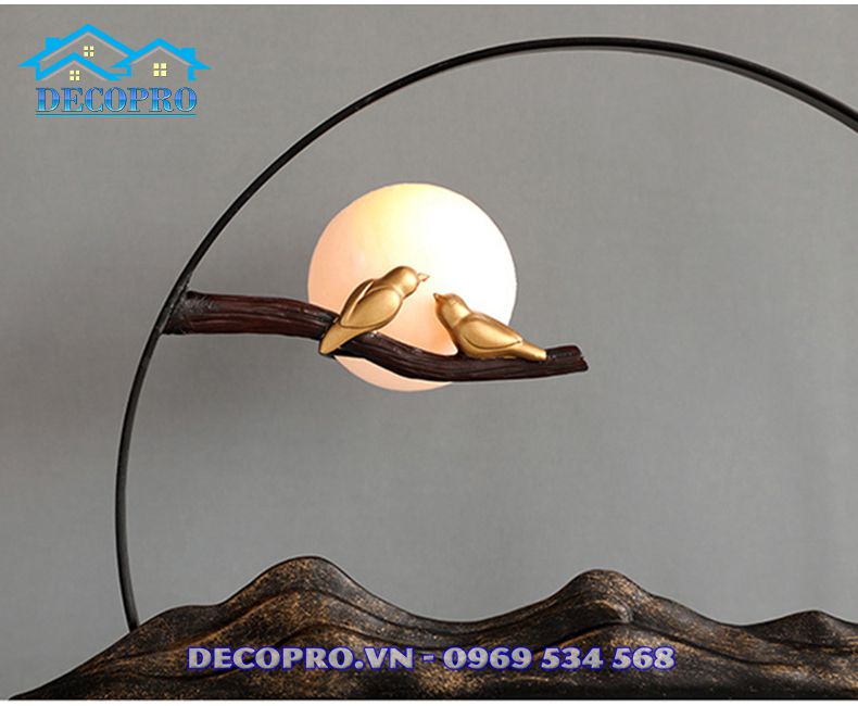 Đèn ngủ hình cặp chim thích hợp làm đồ trang trí phòng khách, phòng ngủ hoặc quà tân gia sang trọng độc đáo