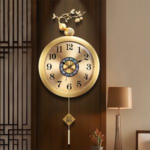 Đồng hồ treo tường Hồ Lô vàng 86x39cm DH120