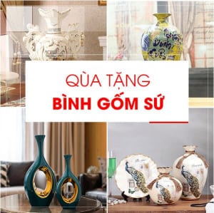 Bình gốm sứ tặng tân gia nhà mới