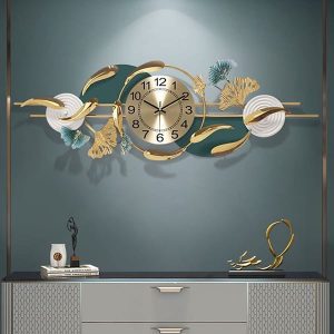 Đồng hồ decor treo tường Cá chép hoa sen DH136