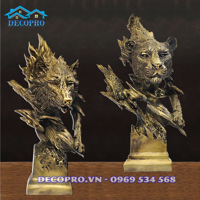 Tượng Chiến Binh Đầu Đàn chụp tại Shop Decopro.vn