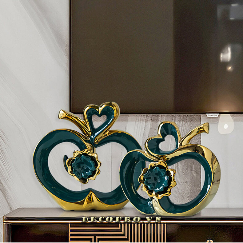 Ảnh decor gốm sứ hình trái táo – tại Shop quà tặng Decopro.vn