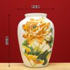 Bình Hoa Gốm Bát Tràng Decor Sen Vàng BG315-A2 - ma-a1