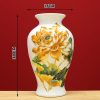 Bình Hoa Gốm Bát Tràng Decor Sen Vàng BG315-A2 - ma-a2