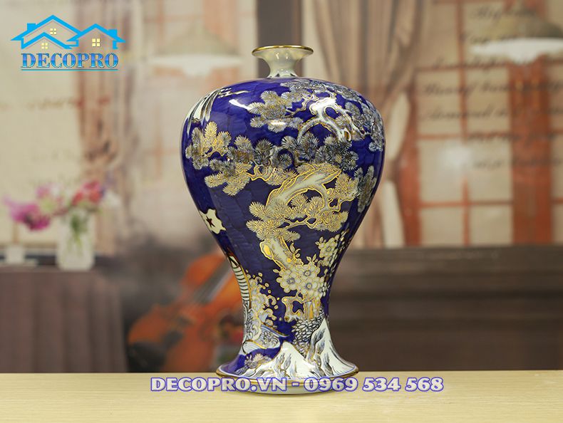 Mặt sau đồ trang trí nhà mai bình tích lộc thuận buồm
