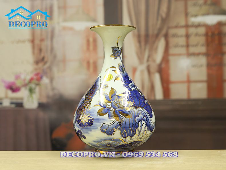 Bình Tỳ Bà thích hợp trang trí phòng khách, phòng làm việc hoặc làm quà tân gia cao cấp