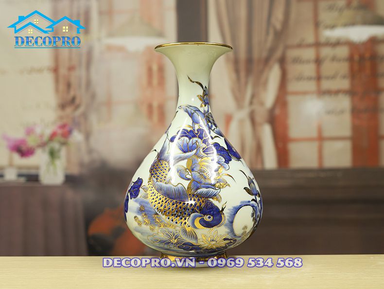 Bình hút tài lộc vuốt tay vẽ vàng – quà tặng tân gia cao cấp – quà tặng sếp mệnh thủy sang trọng ý nghĩa