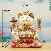 Tượng Mèo Thần Tài Gốm Sứ Vẫy Tay QT020 - ma-a1