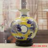 Bình Hút Tài Lộc Bát Tràng Vẽ Vàng H25cm BG146 A3 - ma-a1