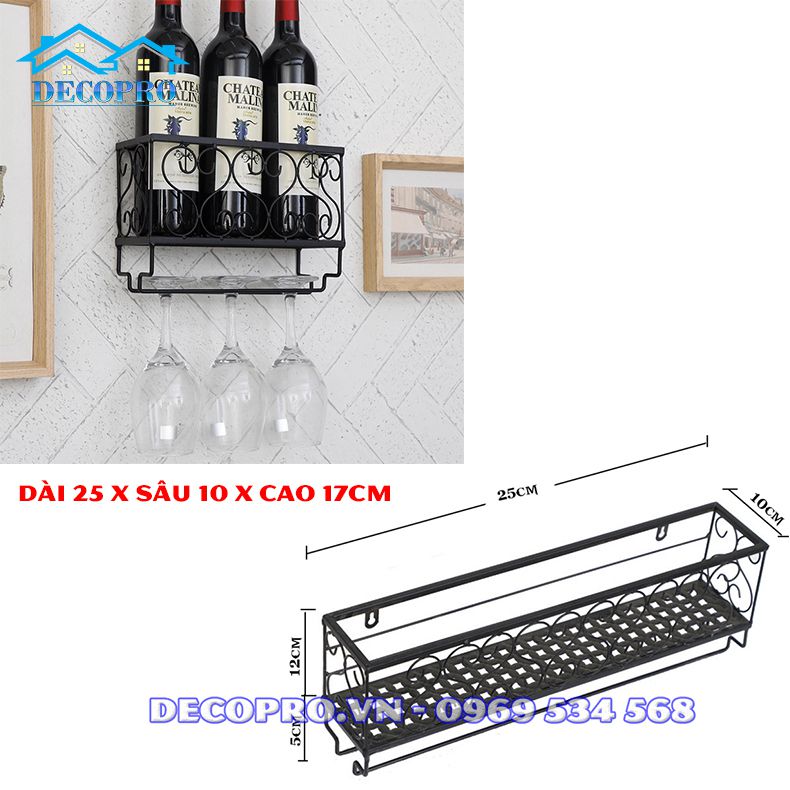 Kích thước chuẩn của giá treo ly cỡ nhỏ