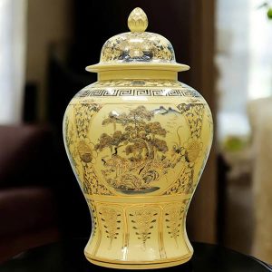 Chóe Tài Lộc gốm Chu Đậu Vẽ Vàng H68cm BG227