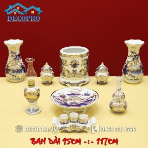 đồ thờ sứ hải dương vẽ vàng