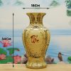 Bình Gốm Chu Đậu vẽ vàng Phúc Lộc Thọ BG247 - ma-a1