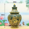 Bình Gốm Vẽ Vàng Mệnh Mộc 