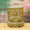 Bát Hương Men Rạn Đắp Nổi Vẽ Vàng 24k (D16-D22) DTR201 - ma-3
