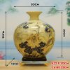 Bình Gốm Chu Đậu vẽ vàng 24k H22cm BG222-A2 - ma-a2