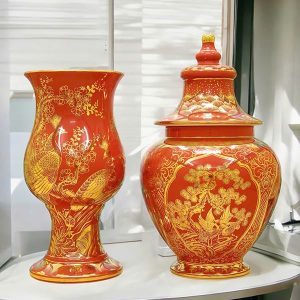 Bình Hoa Và Hũ Tài Lộc Mệnh Hoả "4 Mùa Viên Mãn" BG312-A4