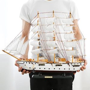 Decor thuyền buồm gỗ size lớn