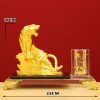 Khay Đựng Bút Tượng Hổ Hợp Kim Mạ Vàng QTV030 - ma-a1
