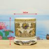 Bát Hương Sứ Hải Dương Men Ngọc Vẽ Vàng 24k (D14-D22) DTK201 - ma-a1