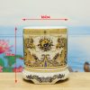 Bát Hương Sứ Hải Dương Men Ngọc Vẽ Vàng 24k (D14-D22) DTK201 - ma-a2