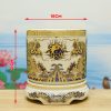 Bát Hương Sứ Hải Dương Men Ngọc Vẽ Vàng 24k (D14-D22) DTK201 - ma-3