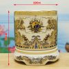 Bát Hương Sứ Hải Dương Men Ngọc Vẽ Vàng 24k (D14-D22) DTK201 - ma-5