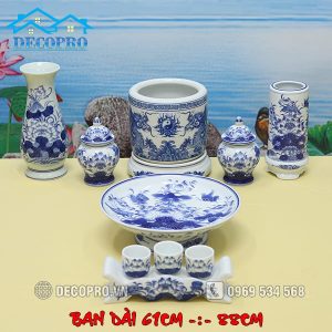 Đồ Thờ Sứ Hải Dương Men Ngọc (61-88cm) DTK4.1