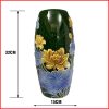 Bình Hoa Gốm Bát Tràng Đắp Nổi BG410 - ma-a1