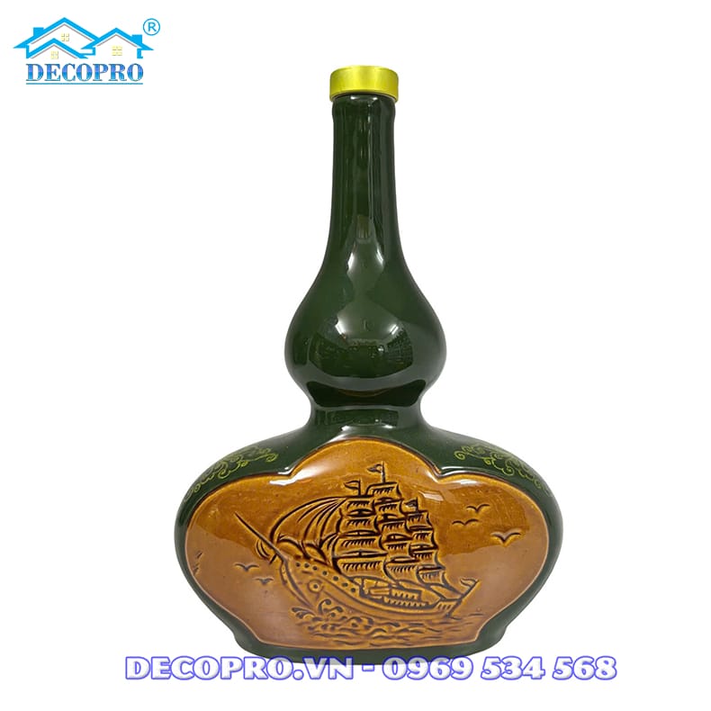 Nậm Hồ Lô Gốm Bát Tràng Phiên Bản Truyền Thống
