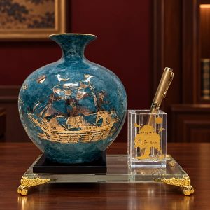 Khay Bút Tài Lộc Thuận Buồm Mã Đáo BG001-A1